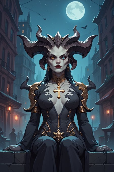 score_9, score_8_up, score_7_up, score_6_up
 <lora:D4Lilith:0.8>
D4Lilith, demon horns, heterochromia, gray skin, looking at viewer, sitting cross-legged overlooking a night city during last light