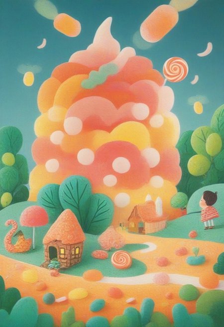 candy book, Children's Illustration Style