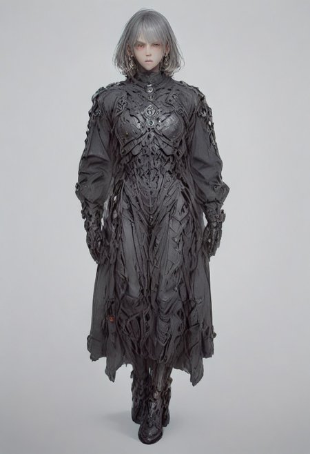 Full body portrait, angry expression, looking at camera,  standing, feet visible, normal human proportions,
man, tall smart person, royal soldier, royal military, regal being,
ornate uniform, (white and gold porcelain royal celestial clothes), holding scifi weapon, mechwear, commando uniform, crystal details in armor, crystal ornate earrings, crystal jewelry, details fractal armor,
((((crystallization of the face)))), teeth made of quartz, ((((eyes made of ulexite)))), hair made of Fanlike acicular-fibrous crystal groups, thin crystal hair, flowing white fractal hair, large perfect eyes, crystal iris, eyes made of crystal, ((white porcelain skin)), (white_skin), glowing clear eyes, celestial eyes,  interweaving techno-anatomical and fractal elements, Ellen Jewett's intricate sculptural craftsmanship, no eyebrow hair,
dynamic lighting highlighting multifaceted textures, cinematic post-processing for an exquisite visual narrative, breathtaking surreal masterpiece,
sci-fi royal palace setting, single source lighting, low light setting, dark room, intense lighting,