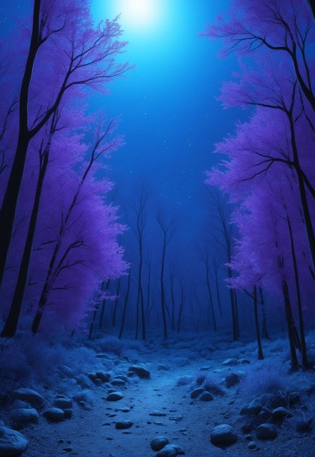 an alien landscape lit by a blue sun, there are scattered purple treelike organisms that tower far into the sky,
under the trees roam alien creatures, all the creatures seem to have 6 legs, 
there is low lying blue scrub brush, some of the creatures are chewing on it
 (8k uhd:1,4)
 <lora:add-detail-xl:1>
 <lora:Dynamic Poses:1>