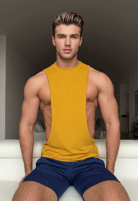 Sleeveless Open Tank Top - Neckline and Armhole [Size]