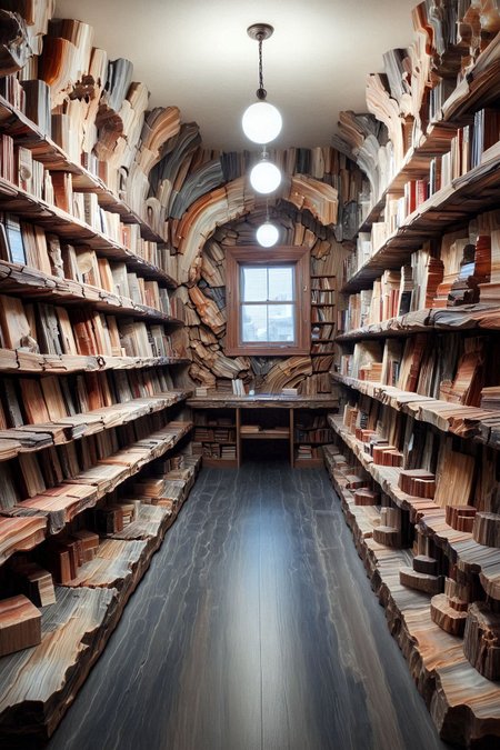 Bookstore, shelves, readers, quiet, peace  
,<lora:PetrifiedWood_SDXL:01.85> Petrified Wood
 <lora:aidma-Image Upgrader-v0.1:0.45> max details,