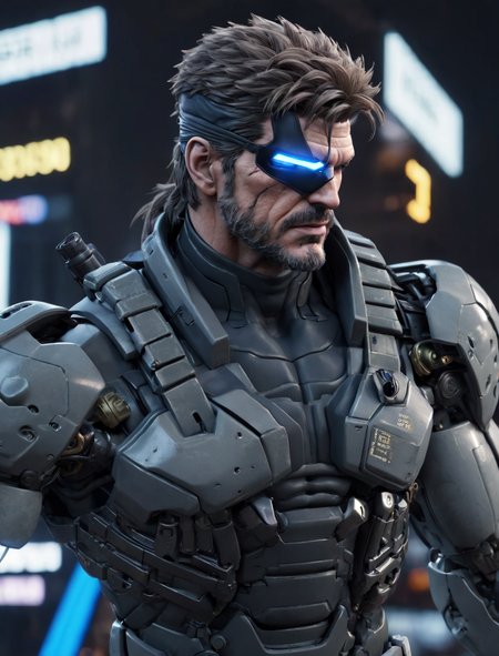 solid snake, neon city, ultra realistic, 4K, award winning, (mech arm:1.1)  <lora:epiNoiseoffset_v2:0.6> ,  <lora:detail_slider_v4:1.0>,   <lora:solidsnake-nvwls-v3-000012:1>