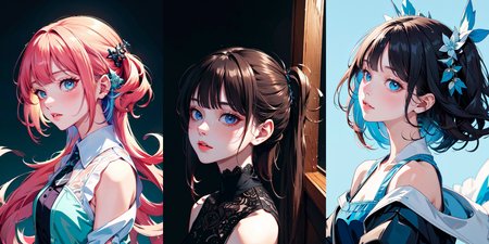 highly insanely detailed, masterpiece, top quality, best quality, highres, 4k, 8k, RAW photo, (very aesthetic, beautiful and aesthetic), two side up, 
__lazy-wildcards/dataset/background-color__, 
<lora:two_side_up-1.0:0>âââ