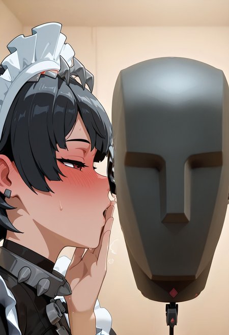 anime, anime coloring, 
asmrdmmyhd,  neumann_ku_100, binaural microphone, asmr, microphone, object_head, black skin, no humans,  (no mouth:1.5), faceless, microphone stand, 
<lora:asmr_dummy_head_illustrious:1.5>,