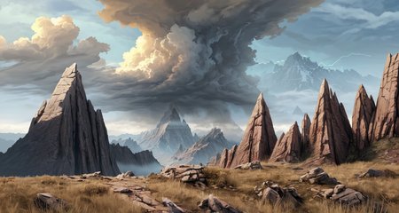 <lora:philipp_urlich:0.70> outdoors, scenery, cloud, no humans, cloudy sky, tree, landscape, mountain,
<lora:Wasteland:0.55> Wasteland, the, and, with, wasteland, background, wallpaper art of a Intuitive ("The Shadow of The arcane":1.1) , soft light