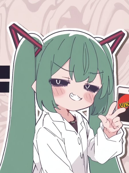 detailed background, shiny skin, posing, rating safe, 
<lora:nunumiku.pony:1>,
nunumiku, aaa, 
upper body, smug,