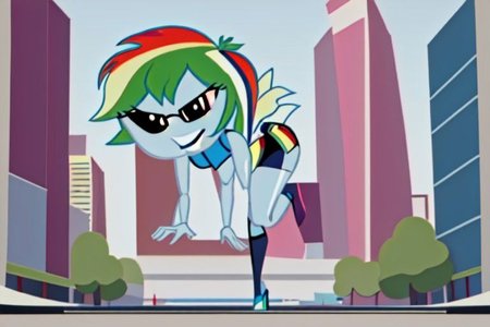 Rainbow Dash Giantess inflatable phonescreenrecording