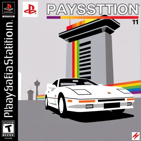 <lora:PlayStation_1_cover_disk:1>, PlayStation 1 cover, sci-fi, illustration,  <lora:EnvyKyotopunkXL01:0.5>, kyotopunk:0.3 <lora:EnvyShadowMinimalismXL01:0.25> (shadow minimalism:0.2), sharp lines, different colors, <lora:welcoming_ntc:0.5>, stunning car-sized high, in control tower, French Gray background, Detailed, rainbow color palette