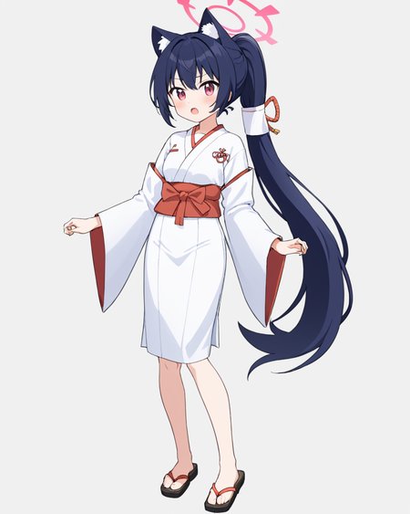 serika \(blue archive\),1girl, miko, solo, halo, full_body, hands_on_hips, white_background, open_mouth, simple_background, red_hakama, blush, long_sleeves, skin_fang, wide_sleeves, ponytail, tabi, standing, :d, white_kimono, hakama_skirt, zouri, >_<, alternate_costume
<lora:serika_(blue_archive)_image1321_2023-11-28-000012:1>halo. gorgeous,key visual, vibrant, studio anime,award-winning, professional, highly detailed,high budget, cinemascope