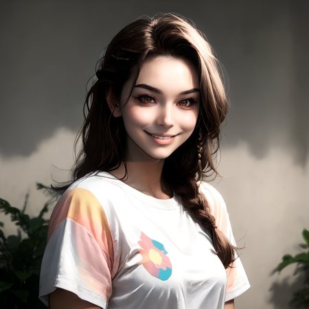 (score_9, score_8_up, score_7_up, outlines, source_anime, source_cartoon, best quality, masterpiece),
anime drawing of, 3m3li3vx  ,colorful t-shirt, smile, braid, brown eyes,   <lora:Emelie Nobody_epoch_12_Pony_VX:0.6>   <lora:incase-ilff-v3-4:0.5> <lora:melkor_v1:0.25> melkor_style <lora:OldAnimeStyle_XL_v3:0.5> vintage
