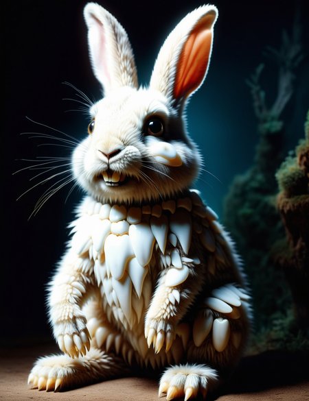 DonMT33thXL, rabbit-bear, small stocky, illusive cute agile timeless unaging awesome fairytale creature , <lora:DonMT33thXL:1>