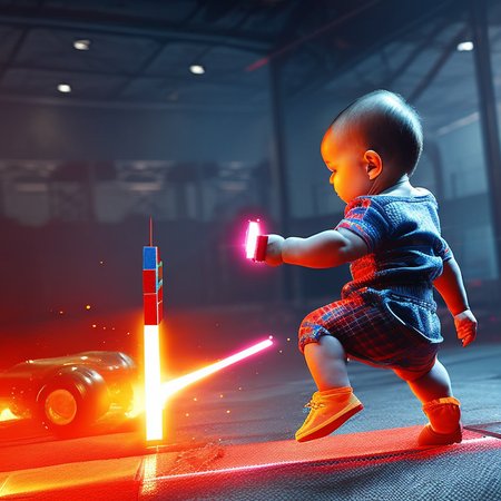 A baby playing with blocks, BattlefieldStyle-SDv2