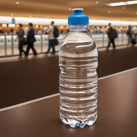 (water bottle showcase) <lora:16_water_bottle_showcase:1.1>
Brown background,
high quality, professional, highres, amazing, dramatic,
(Busy airport terminal and travelers:0.5),
