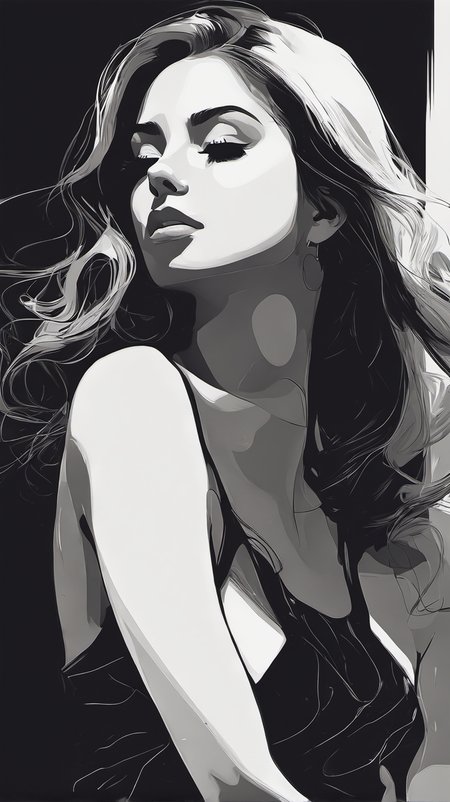 redhead girl, amazing body, casual pose, dressed, (((lineart))),((low detail)),(simple),high contrast,sharp,2 bit,(((artistic monochrome painting))),precise lineart,negative space
