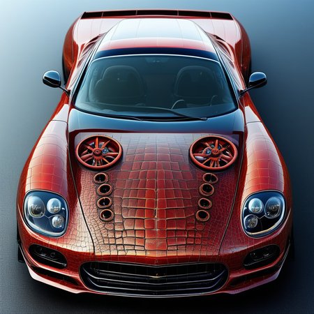 breasts, full body, bikini, food focus, wheel, no humans, car, portrait, crocos