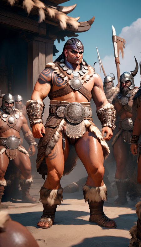 Cinematic scene, hero view, d4b barbarian <lora:diablo_4_barbarian_xl_v1:1>, action pose, detailed background, masterpiece, best quality, high quality, absurdres, RAW candid cinema, 16mm, color graded portra 400 film, remarkable color, ultra realistic, textured skin, remarkable detailed pupils, realistic dull skin noise, visible skin detail, skin fuzz, dry skin, shot with cinematic camera