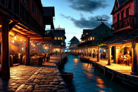 (masterpiece:1.2), (best quality,:1.2), 8k, HDR, ultra detailed, ((photorealistic)), perfect anatomy, professional light, cinematic lighting, fashion photography, ambient lighting, pire, ships, pier, outside a tavern over looking a busy harbor in the caribbean, noon
