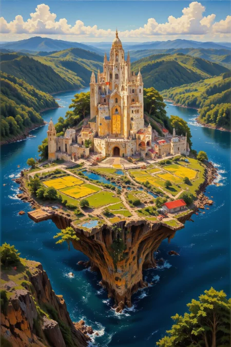 (floating city) Ugandan beautiful landscape,  noon, woman, intricate, very detailed, sharp, colorful, multilayer painting, <lora:Hand v2:1> <lora:Anti-Blur:1> <lora:Insane Detail Slider:0.5>   <lora:Flux.1_Turbo_Detailer:0.6> <lora:flux-photo-transparent_Alpha_1.0:0.8> <lora:flux.1_lora_flyway_Epic-detail_v2:0.6> <lora:Painterly01b_CE_FLUX_AIT:1> pntrlyCE_style, <lora:VividlySurreal:0.8>