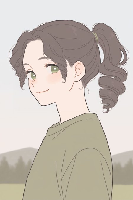 masterpiece, best quality, 1boy, solo,
<lora:MeiLanIllustriousV1:1> meiyaolan, green eyes, black hair, curly bangs, curly hair, ponytail,
by rikuwo
smile, outdoors
