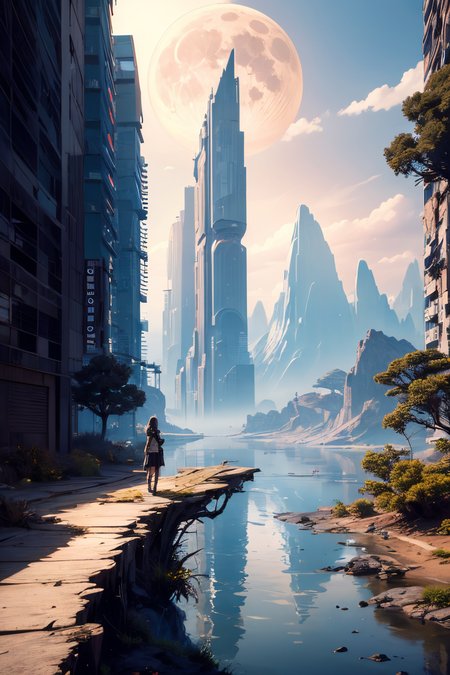 (Realistic:1.5) ambiguous gender, river, backpack, airship, horizon, letterboxed, vanishing point, full moon, tree stump, cyberpunk, letterboxed, 6+girls, mountainous horizon, tongue, standing, dated, cloud, dock, ambiguous gender, crowd, <lora:EdobSyFyHorrorFairyTale_v1.0:0.8>