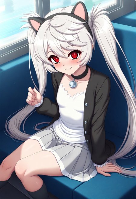 (masterpiece) ,best quality,amazing quality,very aesthetic,absurdres,newest, anime style, CC_Quill, clothed, standing, smile, small blush, sitting in bus, quill