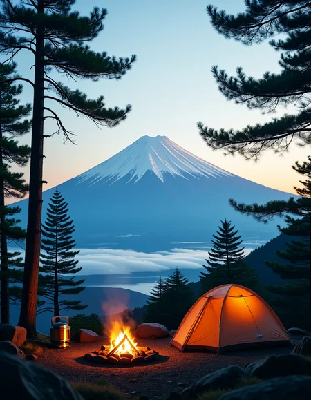 POV from a quiet campsite