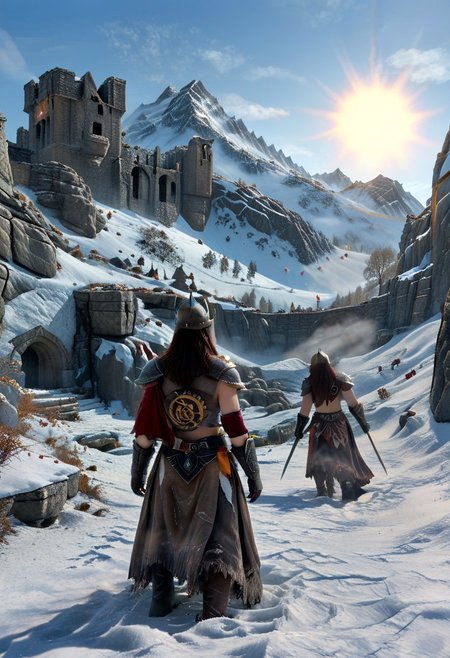 score_9, score_8_up, score_7_up, ((golden hour)).
Dreams of a Snow Queen
In the vast expanses of Skyrim, where snow blankets the land and the mountains touch the sky, the memories of the Falmer—once the proud Aldmer—begin to fade like distant echoes.
The Beginning
I see a vast land. Many of my people live here, hidden in the shadows of ancient ruins and beneath the frost-covered earth. But how did it all start?
The Transformation
We were once a race of beauty and grace, thriving in the warmth of the sun. But as the cold crept in, as the world shifted and the Nords rose to prominence, we changed. Our bodies adapted; we became immune to the biting chill, yet this transformation came at a cost.
A Fading Memory
I shake my head, trying to grasp the remnants of our history. The tales of our ancestors, the Aldmer, who roamed the lands of Summerset, are now but whispers in the dark. How did we get here?
The Cost of Survival
We have always been here, but the world has forgotten us. The Snow Queen watches over her realm, her gaze filled with both sorrow and strength. What have we sacrificed in our quest for survival?
Reflection
In my dreams, I record these thoughts, longing for a time when we were more than mere shadows, when we danced in the sunlight rather than hiding in the frost. The origins of our existence are shrouded in mystery, but the echoes of our past continue to shape our present.
Dream Recordings, Origins