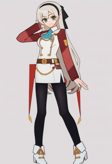 score_9, score_7_up, <break> simple background, white background, solo, 1girl, zeroElie, smile, looking at you, standing, black hairband, hair ribbon, long hair, ascot, uniform, long sleeves, red sleeves, white dress, pencil skirt, belt, black pantyhose, white boots
 <segment:yolo-face_yolov8m.pt,0.4,0.5//cid=1>
