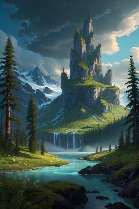 old-growth forest featuring ferns ,primordial tundra where ice shamans commune with aurora spirits, the permafrost preserving first-age war machines, frozen lake,  night,weather cold desperate cinematic view, epic sky, detailed, concept art, medium angle, high detail, warm lighting, volumetric, godrays, vivid, beautiful, trending on artstation, by Kekai Kotaki, huge scene, grass,flower, art greg rutkowski,