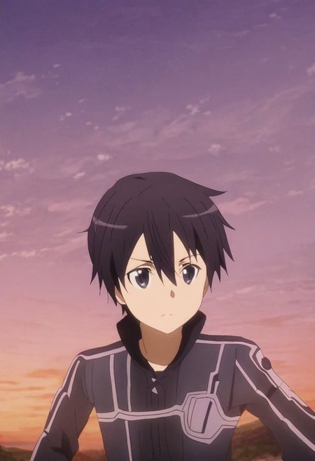 high resolution, solo, best quality, 1Boy, Kazuto Kirigaya, Black Hair, Black Eyes, free fall, sky , OverallDetail