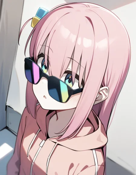 BA_sunglasses, 1girl,	gotoh hitori,	bocchi the rock!
 <lora:BA_sunglasses_animagine:1>