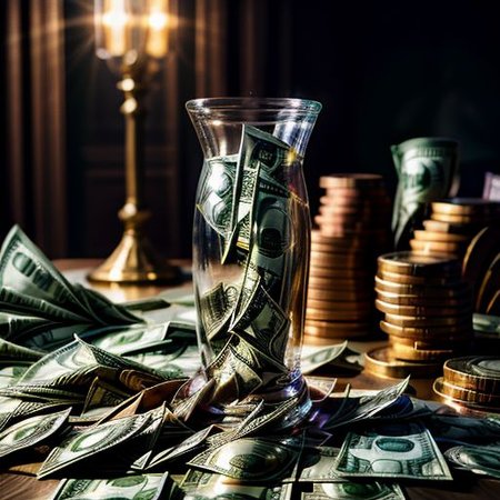 stretch, Sharp image, 4k, 8k, Detailed and Intricate, Cinematic, Dynamic Lighting, 
OverallDetail, angry expression,  dollar world, ultra detailed, ultra resolution, Dollar bills, vault, no people, fully generated, amazing, beautiful,