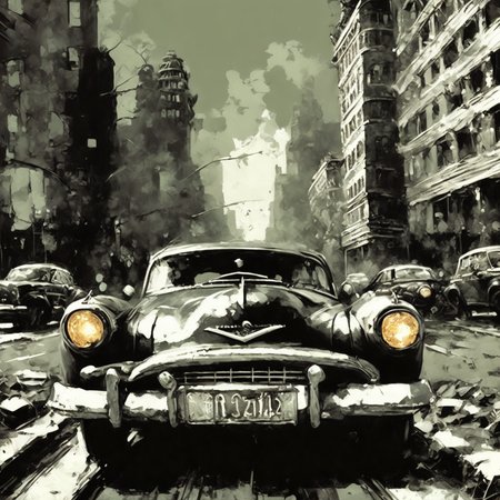 artmix05 car in big city  <lora:artmix05:1>