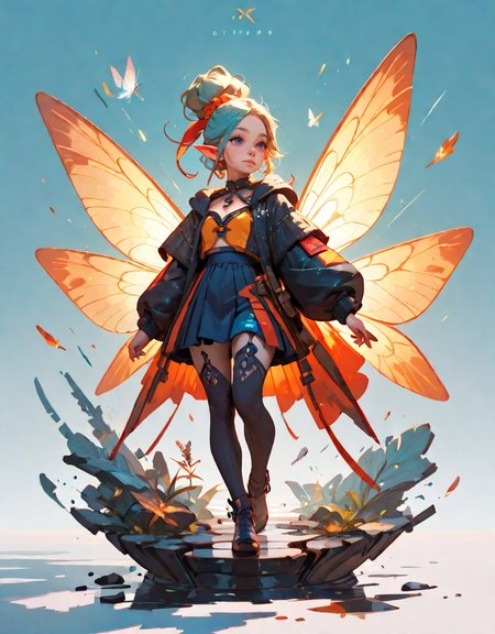 zPDXL2, <lora:SD15Lorium:1>, 1anylora,
Instant photo
of a Fairy,
Sleek, 
full body