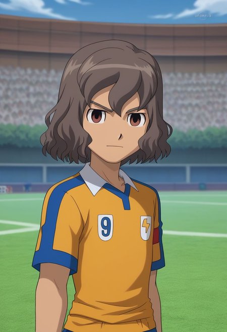 score_9, score_8_up, source_anime, highly detailed, 1boy, solo, male_focus, slender, skinny,
riccardo, 1boy, male focus, sportswear, soccer uniform, raimon soccer uniform, brown hair, raimon, brown eyes, solo, 
outdoor,