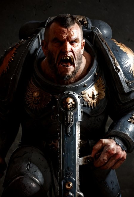 Score_9_up, absurdres, Source: GamesWorkshop, best quality, expressive eyes, perfect face, space marine, SpaceW40k, a MALE Space Wolves Astartes mutant Wulfen going berserk, he is hairy and wielding a bolter in one hand and chainsword in the other, roaring wolf face, mantisdetailerse, adddetails,
MOVIE STILL,
FILM STILL,
CINEMATIC,
CINEMATIC SHOT,
CINEMATIC LIGHTING,