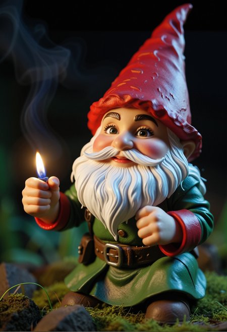 colorful photograph, High Shutter Speed, volumetric lighting, Passionate Female Gnome, Druid, Fujifilm XT3, RAW photo, masterpiece, photorealistic, 8k, (blurry:-1) , (sharp focus)