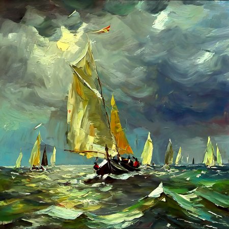 artmix01 sailboats on the stormy sea, sky before the storm, very detailed<lora:artmix01:1>