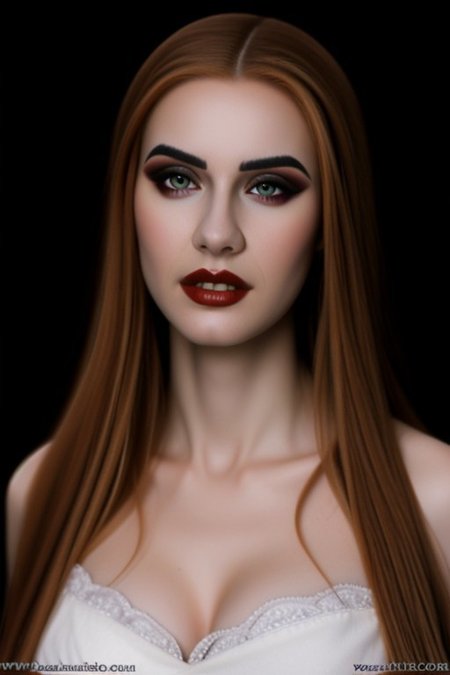 Romanian vampire girl, 23 years old, (beautiful:1.75), (very pale skin:1.35), (gothic makeup:0.99), (Red Lipstick:1),  (anime:0.35), (oval face:0.25), (attractive), (elegant1.5), (night), (front view:1.25), (elegant), 10 minutes before the world will end, hyper-realistic, ultra-detailed, insanely detailed, 4k, realistic 8k, shot on portra 400, (back light), (anime:0.05), (style of Leonardo da Vinci:1.0), (masterpiece), (style of Sandro Botticelli:1)