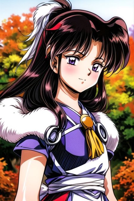 best quality 1girl Setsun4 solo long hair,  (night time) forest background black hair very long hair purple eyes multicolored hair armor, small, (fur trim) (medium body),<lora:EMS-179-EMS:0.800000>,<lora:EMS-293862-EMS:0.800000> bow, hair_bow, hair_tubes, red_bow, brown_hair, long_hair, bangs, ascot, frilled_bow, yellow_ascot, blush, smile, hair_between_eyes, athletic, armor, miko,  Smiling, happy, dragoon helmet, (helmet)