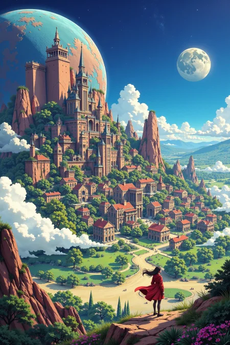 a city on Pluto beautiful  anime landscape, wind, woman, very intricate, very detailed, sharp, bright, colorful, <lora:Hand v2:0.5> <lora:Anti-Blur:1><lora:Insane Detail Slider:0.25>  <lora:flux.1_lora_flyway_Epic-detail_v2:0.3> <lora:fluxenhancer:0.25> <lora:ROWER:0.6> <lora:flux-charmer-v1-1:0.4>> <lora:CPA:0.4>