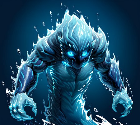 masterpiece,high resolution,detailed,
<lora:water_xl:0.8>
watermode, , blue skin, solo, no humans, , , water, glowing, transparent background, glowing eyes, blue theme
