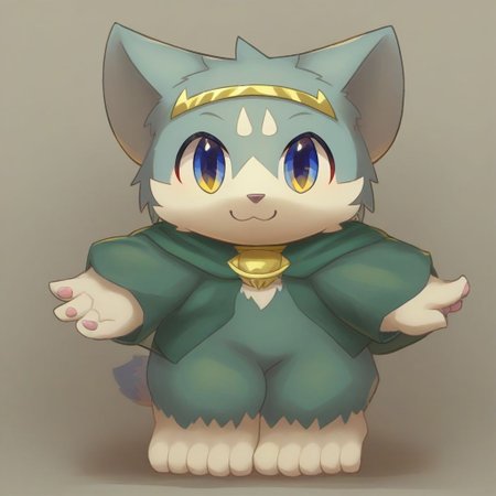 lv1rubili, zPDXL2, furry, anthro, cute, kemono, male focus, solo, score_9, score_8_up, male, full body, digital art, highly detailed, lv1rubili, full body, smile face, looking at viewer, standing to viewer, full view, cat