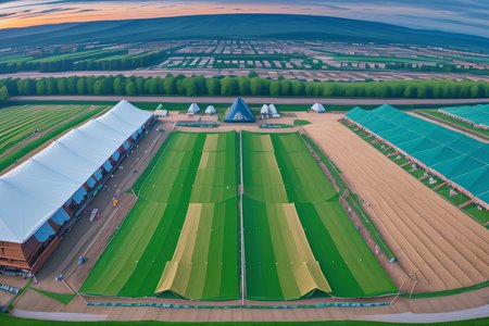 <lora:LCM_LoRA_Weights_SD15:1>,<lora:detail_slider_v4:1.4>,(panorama photo of Tournament Grounds, Expansive field surrounded by wooden bleachers, banners fluttering in the breeze, a raised platform for announcers, colorful tents housing participants, a makeshift armory displaying various weapons,snowy weather,during summer,at midnight:1.7),BREAKE,, landscape photography, vast vistas, natural beauty, dynamic compositions, captivating scenery, immersive, serene