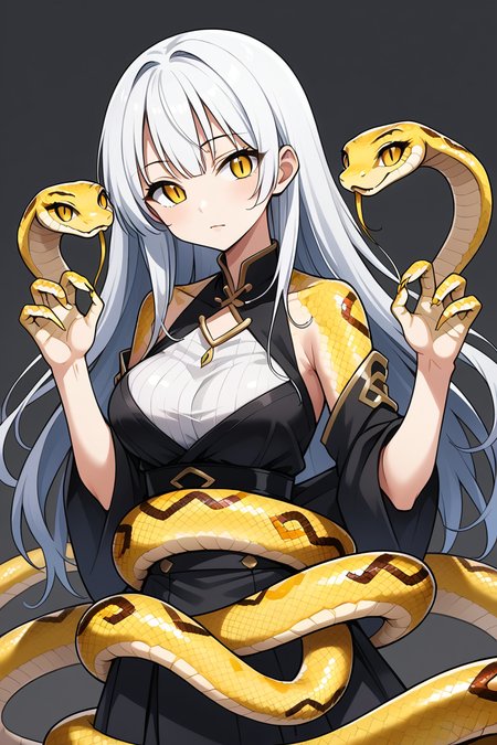 snake_hybrid,source_anime, high quality, highly detailed, 1girl, anime girl, snake girl, snake fingers, snake hands, snake eyes, scales