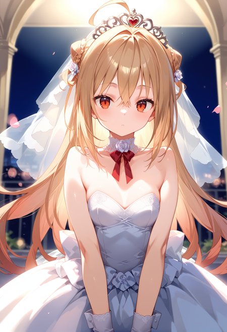 score_9, score_8_up, score_7_up,  source_anime, uncensored, 
1girl, solo,  terakomari, hair bun, red eyes, wedding dress, 
  <lora:naipf:0.8>,   <lora:Terakomari_Gandesblood:0.7>