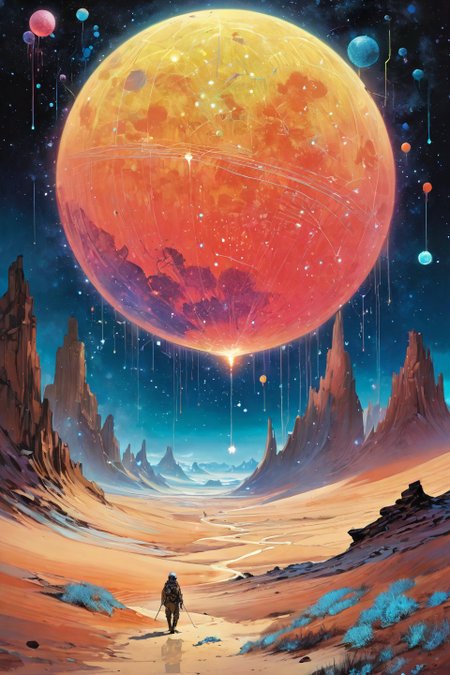 Landscape,Landscape creator,portal \(object\)to other world,  Dunes of pulsing synth-coral tundra with neon permafrost circuits,  constellations rearranging into DNA helixes, Carpets of glowing dandelion spores forming constellations, years lasting minutes with hyper-evolution, rain that evaporates before landing, leaving scent-auras, Art painting by Amano and Justin Gerard , featured on Ashley Wood,,
<lora:extremely_detailed:0.7> extremely detailed ,
<lora:add-detail-xl:0.7>,
 <lora:softdigital2x2:0.15>,
 <lora:EpicF4nta5yXL:0.3>,, Magic realism painting art style, surreal compositions, vibrant colors, blurs the line between reality and fantasy