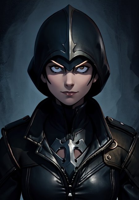 <lora:demon_hunter:0.8>, demon_hunter, portrait, smirk, darkness, black clothes, (cognitive, dramatic, enchanting, imaginary, methodological:1.3)
