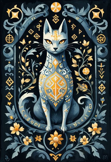*snoo* 
Rosina Wachtmeister, 
Glowing Runes, Coat of Arms
daiton style, block print